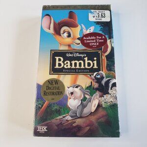 Walt Disney Bambi Sealed New In Box VHS Kids Movie
